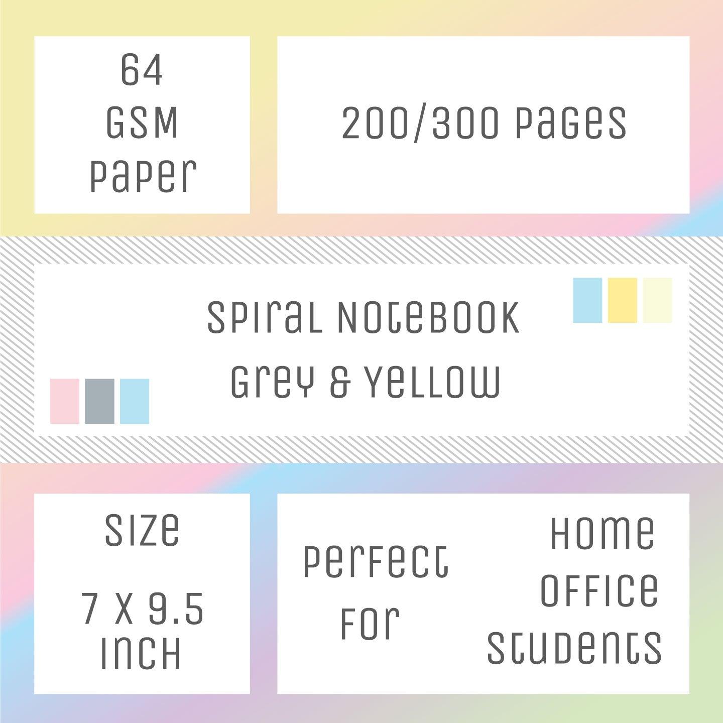 B5 Spiral/Wiro Notebooks - 200 pages - pack of 2 - Fun Lines