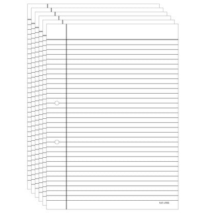 Pre Punched Ruled A4 sheets - Pack of 100