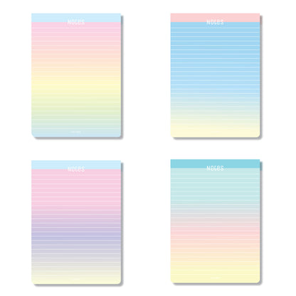 A5 Gradient Notepads - Pack of 4 - 200 sheets