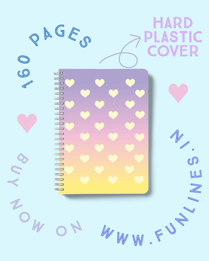 Soft Touch Solid Plastic Cover Notebooks - A5 - 160 Pages