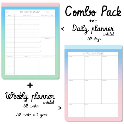 A4 - Planner Pads - Tearable - Fun Lines