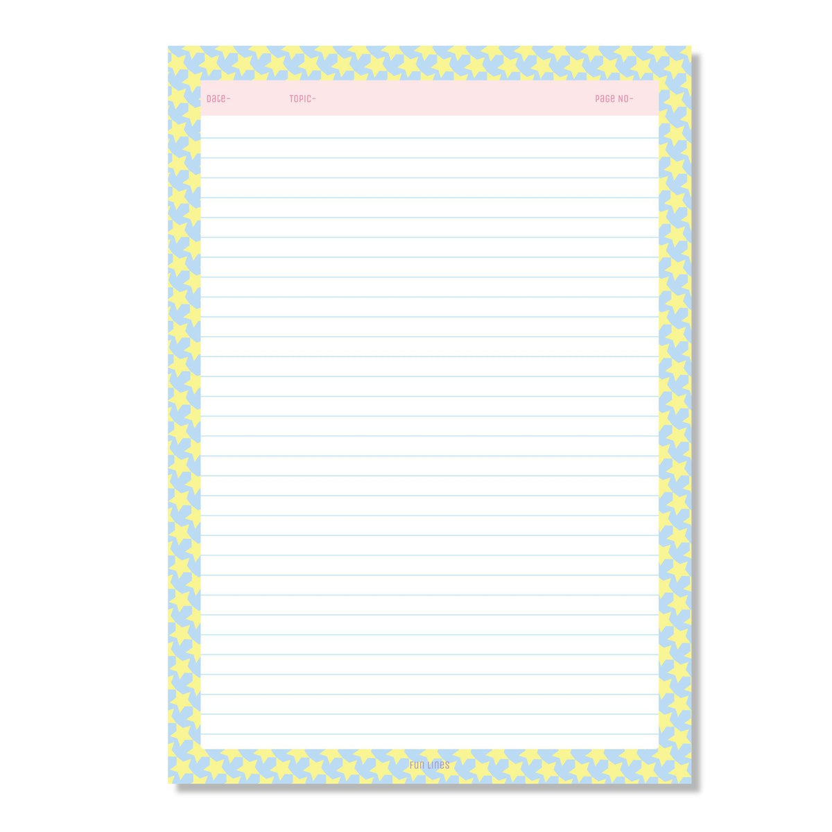 Project File Paper Printable Designer A4 Project Papers For Students – Fun Lines