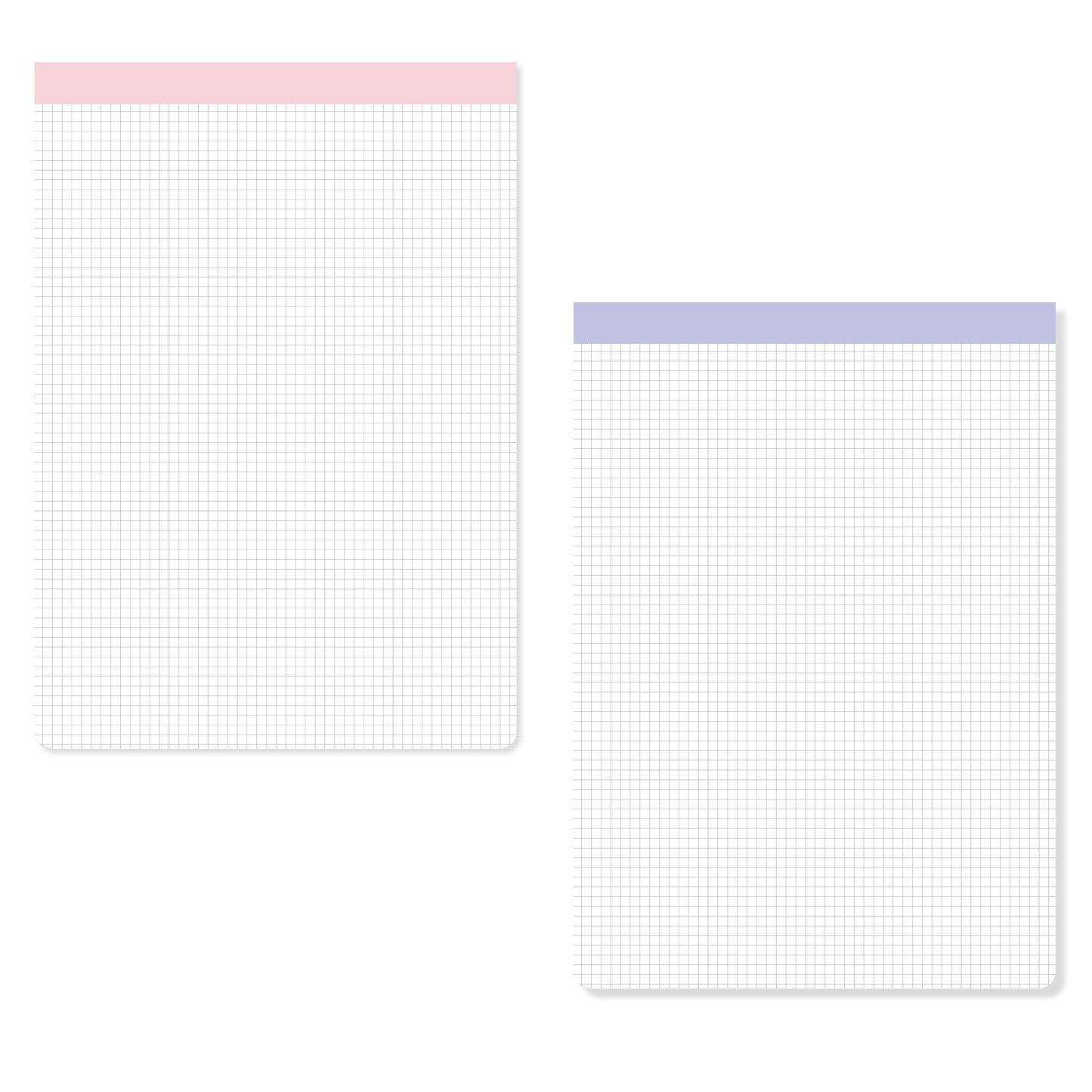 Quad Ruled Paper Pad - Perforated - 100 sheets - 200 pages - Fun Lines