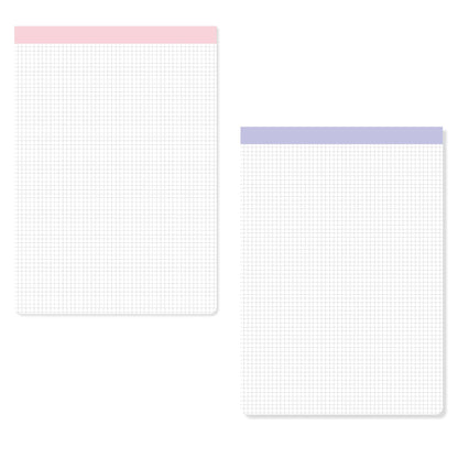 Quad Ruled Paper Pad - Perforated - 100 sheets - 200 pages - Fun Lines