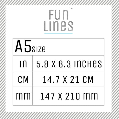 A5 Notebooks Work/Play - Fun Lines