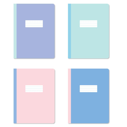 Candy Pastel A5 Notebooks - Pack of 4 - Fun Lines